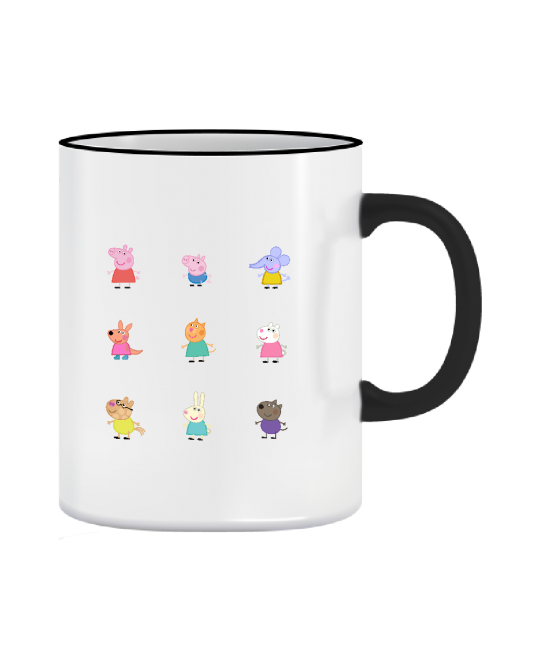  Puodelis Pepa Pig  veikėjai